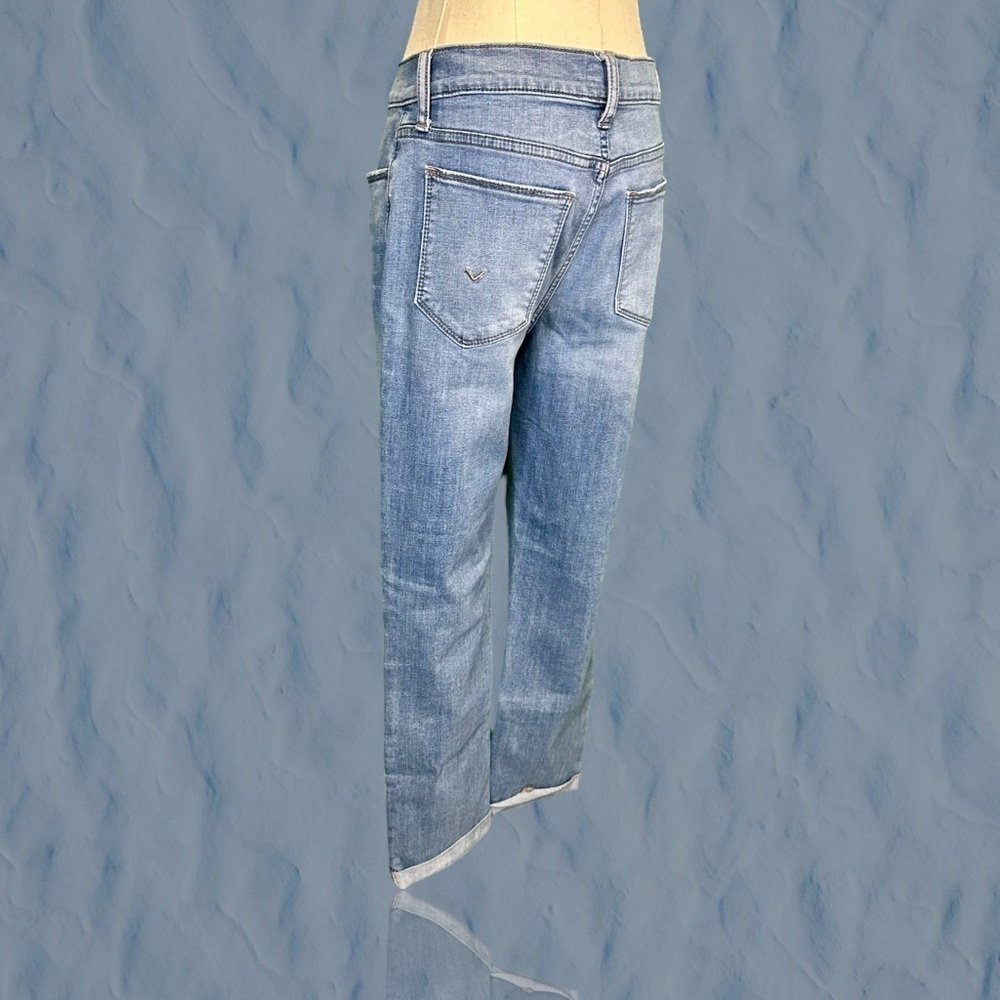 Hudson Jeans ‘Blair’ High Rise Straight Leg Cropped Jeans in Medium Blue Wash 27 - Picture 9 of 16
